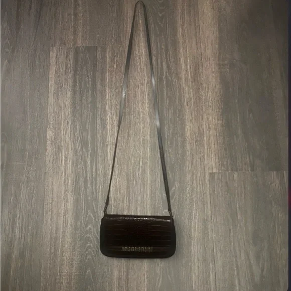 Vintage Harley Davidson Croc Embossed Leather Crossbody Wallet Bag - Picture 2 of 5